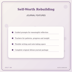 Idgit Ink Self-Worth Rebuilding deluxe journal and planner bundle — journal prompts and reflection features