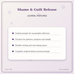 Idgit Ink Shame & Guilt Release deluxe journal and planner bundle — journal prompts and reflection features