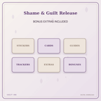 Idgit Ink Shame & Guilt Release deluxe journal and planner bundle — included digital stickers and cards