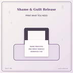 Idgit Ink Shame & Guilt Release deluxe journal and planner bundle — home and professional printing information