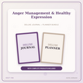 Idgit Ink Anger Management & Healthy Expression deluxe journal and planner bundle — primary bundle cover showing both deluxe products
