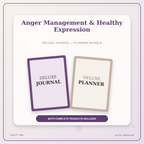 Idgit Ink Anger Management & Healthy Expression deluxe journal and planner bundle — primary bundle cover showing both deluxe products