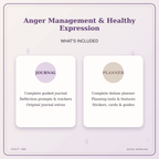 Idgit Ink Anger Management & Healthy Expression deluxe journal and planner bundle — complete journal and planner bundle contents