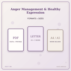 Idgit Ink Anger Management & Healthy Expression deluxe journal and planner bundle — digital formats and available page sizes