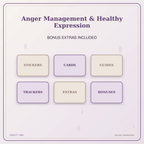 Idgit Ink Anger Management & Healthy Expression deluxe journal and planner bundle — included digital stickers and cards