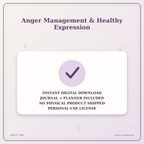 Idgit Ink Anger Management & Healthy Expression deluxe journal and planner bundle — instant download and no physical product notice
