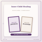 Idgit Ink Inner Child Healing deluxe journal and planner bundle — primary bundle cover showing both deluxe products