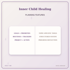 Idgit Ink Inner Child Healing deluxe journal and planner bundle — planner organization and planning features