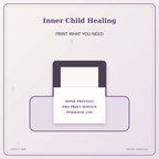 Idgit Ink Inner Child Healing deluxe journal and planner bundle — home and professional printing information