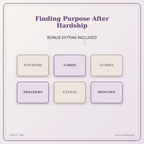 Idgit Ink Finding Purpose After Hardship deluxe journal and planner bundle — included digital stickers and cards
