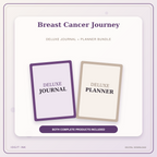 Idgit Ink Breast Cancer Journey deluxe journal and planner bundle — primary bundle cover showing both deluxe products