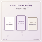 Idgit Ink Breast Cancer Journey deluxe journal and planner bundle — digital formats and available page sizes