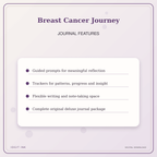 Idgit Ink Breast Cancer Journey deluxe journal and planner bundle — journal prompts and reflection features