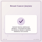 Idgit Ink Breast Cancer Journey deluxe journal and planner bundle — instant download and no physical product notice