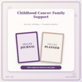 Idgit Ink Childhood Cancer Family Support deluxe journal and planner bundle — primary bundle cover showing both deluxe products