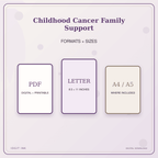 Idgit Ink Childhood Cancer Family Support deluxe journal and planner bundle — digital formats and available page sizes