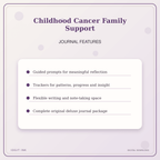 Idgit Ink Childhood Cancer Family Support deluxe journal and planner bundle — journal prompts and reflection features