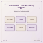 Idgit Ink Childhood Cancer Family Support deluxe journal and planner bundle — included digital stickers and cards