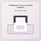 Idgit Ink Childhood Cancer Family Support deluxe journal and planner bundle — home and professional printing information