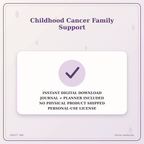 Idgit Ink Childhood Cancer Family Support deluxe journal and planner bundle — instant download and no physical product notice