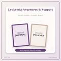 Idgit Ink Leukemia Awareness & Support deluxe journal and planner bundle — primary bundle cover showing both deluxe products