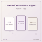 Idgit Ink Leukemia Awareness & Support deluxe journal and planner bundle — digital formats and available page sizes