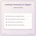 Idgit Ink Leukemia Awareness & Support deluxe journal and planner bundle — journal prompts and reflection features