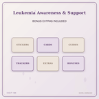 Idgit Ink Leukemia Awareness & Support deluxe journal and planner bundle — included digital stickers and cards
