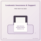 Idgit Ink Leukemia Awareness & Support deluxe journal and planner bundle — home and professional printing information