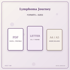 Idgit Ink Lymphoma Journey deluxe journal and planner bundle — digital formats and available page sizes