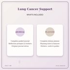 Idgit Ink Lung Cancer Support deluxe journal and planner bundle — complete journal and planner bundle contents