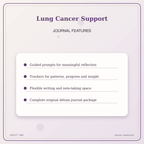 Idgit Ink Lung Cancer Support deluxe journal and planner bundle — journal prompts and reflection features