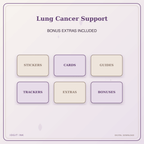 Idgit Ink Lung Cancer Support deluxe journal and planner bundle — included digital stickers and cards
