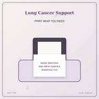 Idgit Ink Lung Cancer Support deluxe journal and planner bundle — home and professional printing information