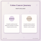 Idgit Ink Colon Cancer Journey deluxe journal and planner bundle — complete journal and planner bundle contents