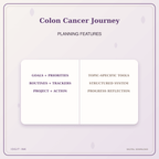 Idgit Ink Colon Cancer Journey deluxe journal and planner bundle — planner organization and planning features