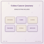 Idgit Ink Colon Cancer Journey deluxe journal and planner bundle — included digital stickers and cards