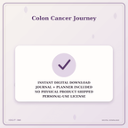 Idgit Ink Colon Cancer Journey deluxe journal and planner bundle — instant download and no physical product notice