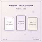 Idgit Ink Prostate Cancer Support deluxe journal and planner bundle — digital formats and available page sizes