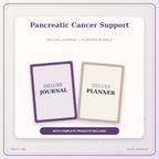 Idgit Ink Pancreatic Cancer Support deluxe journal and planner bundle — primary bundle cover showing both deluxe products