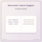 Idgit Ink Pancreatic Cancer Support deluxe journal and planner bundle — planner organization and planning features