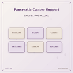 Idgit Ink Pancreatic Cancer Support deluxe journal and planner bundle — included digital stickers and cards