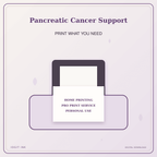 Idgit Ink Pancreatic Cancer Support deluxe journal and planner bundle — home and professional printing information