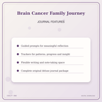 Idgit Ink Brain Cancer Family Journey deluxe journal and planner bundle — journal prompts and reflection features
