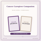 Idgit Ink Cancer Caregiver Companion deluxe journal and planner bundle — primary bundle cover showing both deluxe products