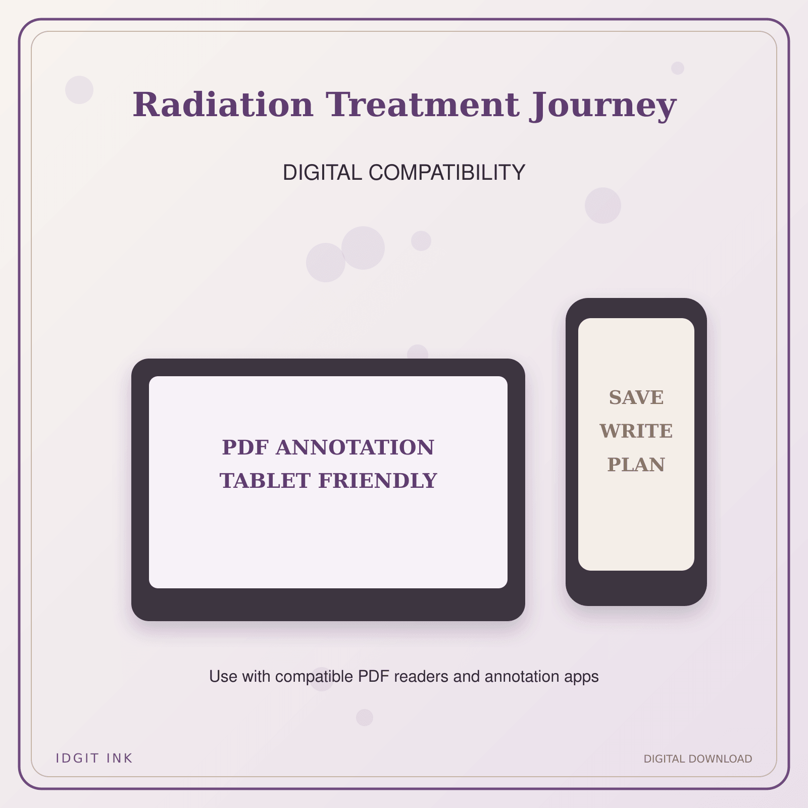 Idgit Ink Radiation Treatment Journey deluxe journal and planner bundle — tablet and pdf annotation compatibility