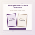 Idgit Ink Cancer Survivor Life After Treatment deluxe journal and planner bundle — primary bundle cover showing both deluxe products