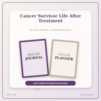 Idgit Ink Cancer Survivor Life After Treatment deluxe journal and planner bundle — primary bundle cover showing both deluxe products