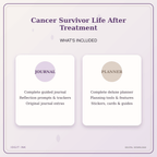 Idgit Ink Cancer Survivor Life After Treatment deluxe journal and planner bundle — complete journal and planner bundle contents