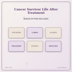Idgit Ink Cancer Survivor Life After Treatment deluxe journal and planner bundle — included digital stickers and cards